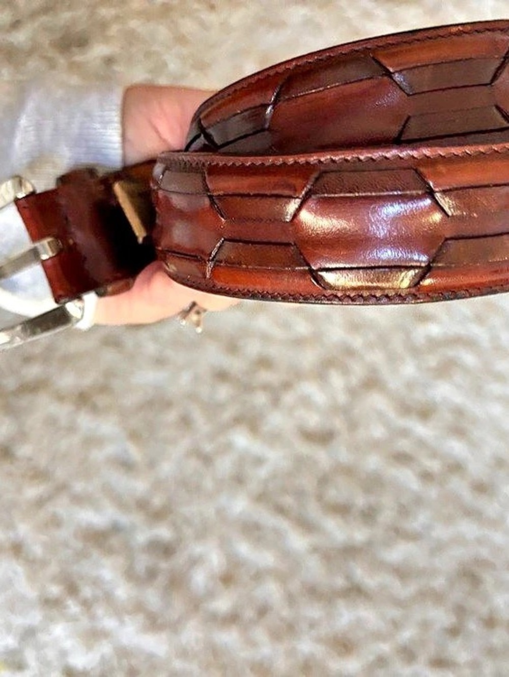 Trafalgar men’s Leather Belt in Brown Size 38